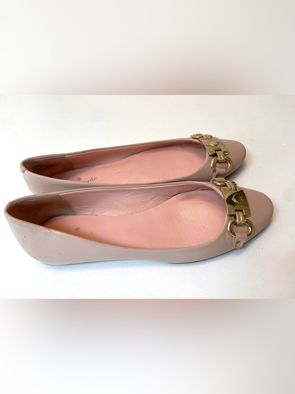 Kate Spade Phoebe Blush Pink Leather Ballet Flats 8